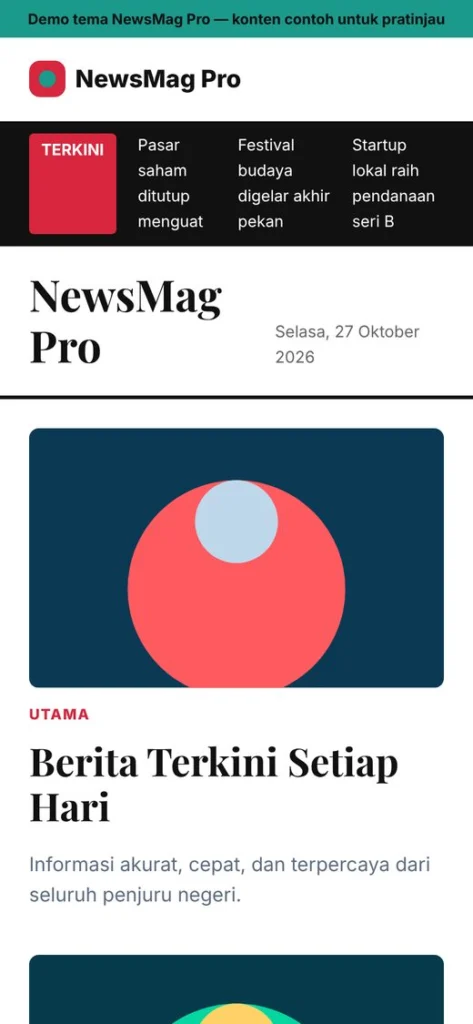 Preview mobile NewsMag Pro
