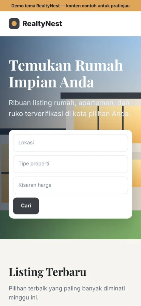 Preview mobile RealtyNest