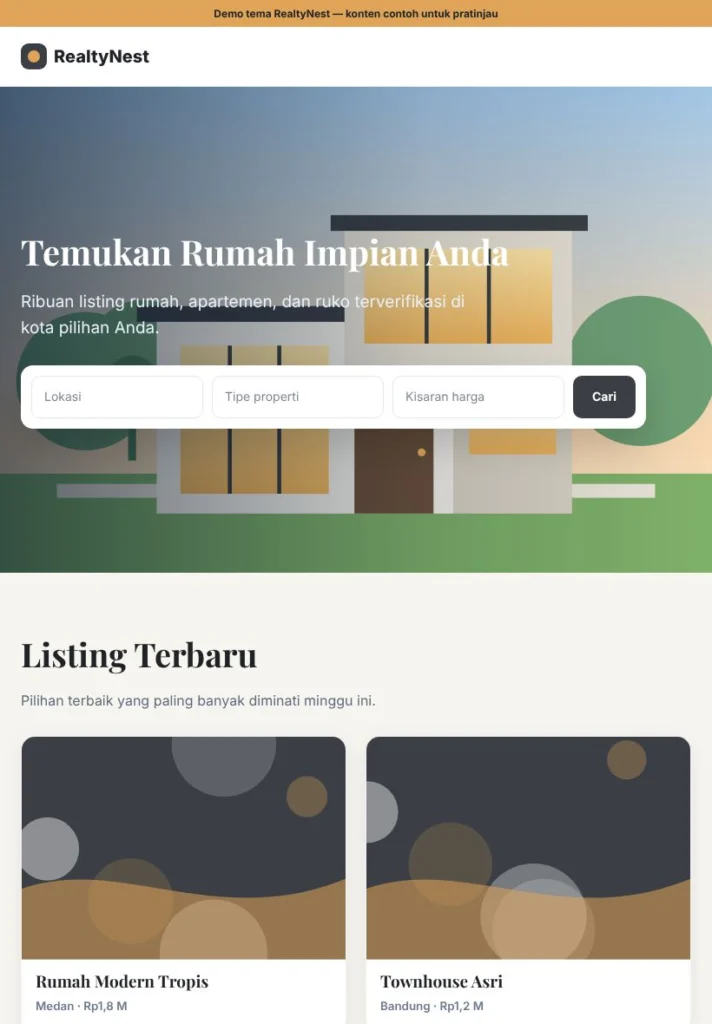 Preview tablet RealtyNest