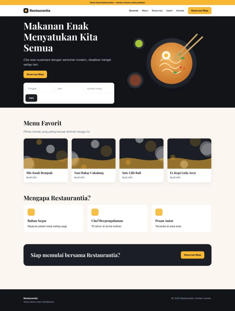 Preview desktop Restaurantia