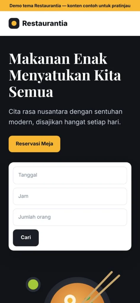 Preview mobile Restaurantia