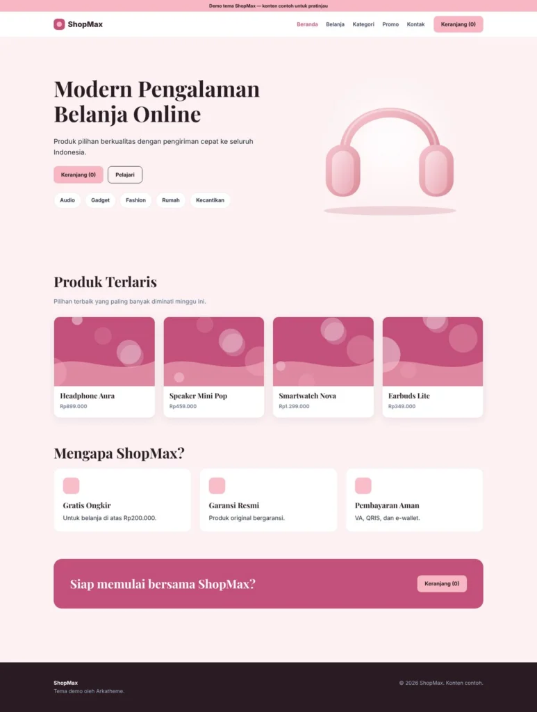 Preview desktop ShopMax