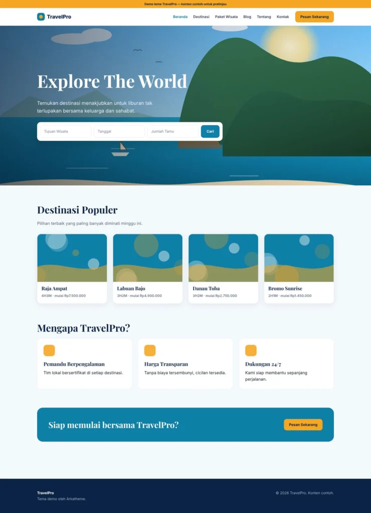 Preview desktop TravelPro